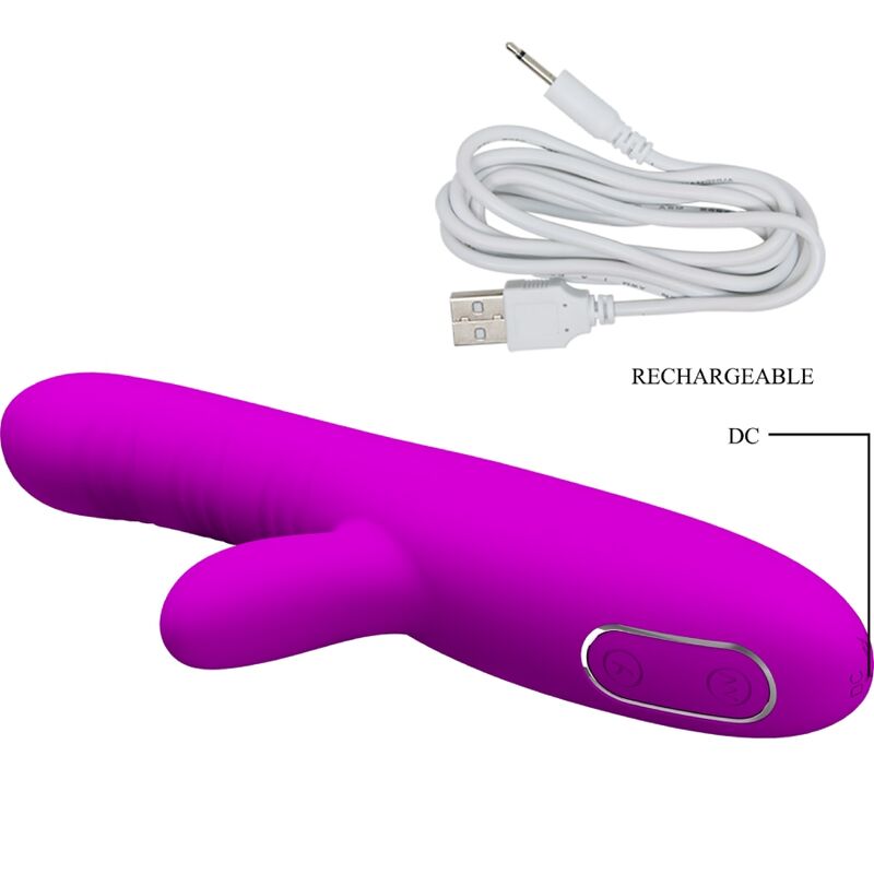 PRETTY LOVE - VIBRATEUR MULTIFONCTION ANGELIQUE + STIMULATEUR DE CLITORIS VIOLET - 7eme ciel