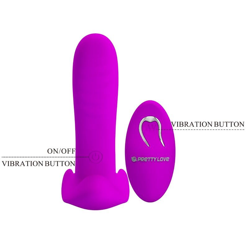 PRETTY LOVE - MASSEUR & VIBRATEUR 12 VIBRATIONS TÉLÉCOMMANDE VIOLET - 7eme ciel