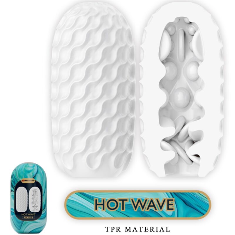 PRETTY LOVE - MASTURBATEUR POUR HOMME EN SILICONE HOT WAVE BLANC - 7eme ciel