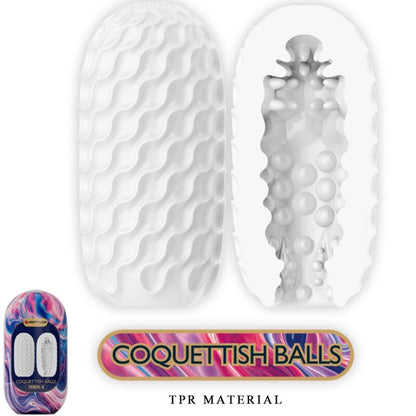 PRETTY LOVE - COQUETTISH BALLS MASTURBATEUR HOMME EN SILICONE BLANC - 7eme ciel