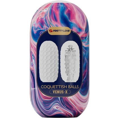 PRETTY LOVE - COQUETTISH BALLS MASTURBATEUR HOMME EN SILICONE BLANC - 7eme ciel