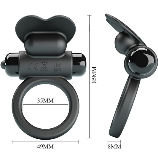 PRETTY LOVE - BAGUE VIBRANTE DEBONAIRE LAPIN 10 VIBRATIONS NOIRE - 7eme ciel