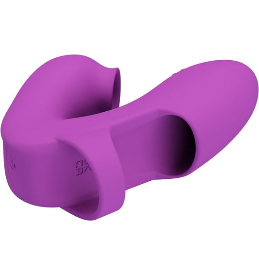 PRETTY LOVE - VIBRATEUR DE DOIGTS ATHENA AVEC STIMULATEUR DE CLITORIS VIOLET - 7eme ciel