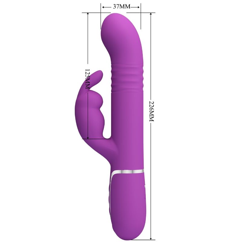 PRETTY LOVE - VIBRATEUR LAPIN MULTIFONCTION COALE 4 EN 1 VIOLET - 7eme ciel