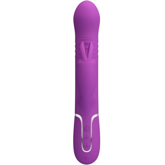 PRETTY LOVE - VIBRATEUR LAPIN MULTIFONCTION COALE 4 EN 1 VIOLET - 7eme ciel