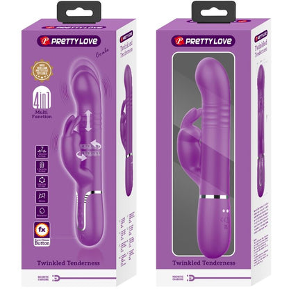 PRETTY LOVE - VIBRATEUR LAPIN MULTIFONCTION COALE 4 EN 1 VIOLET - 7eme ciel