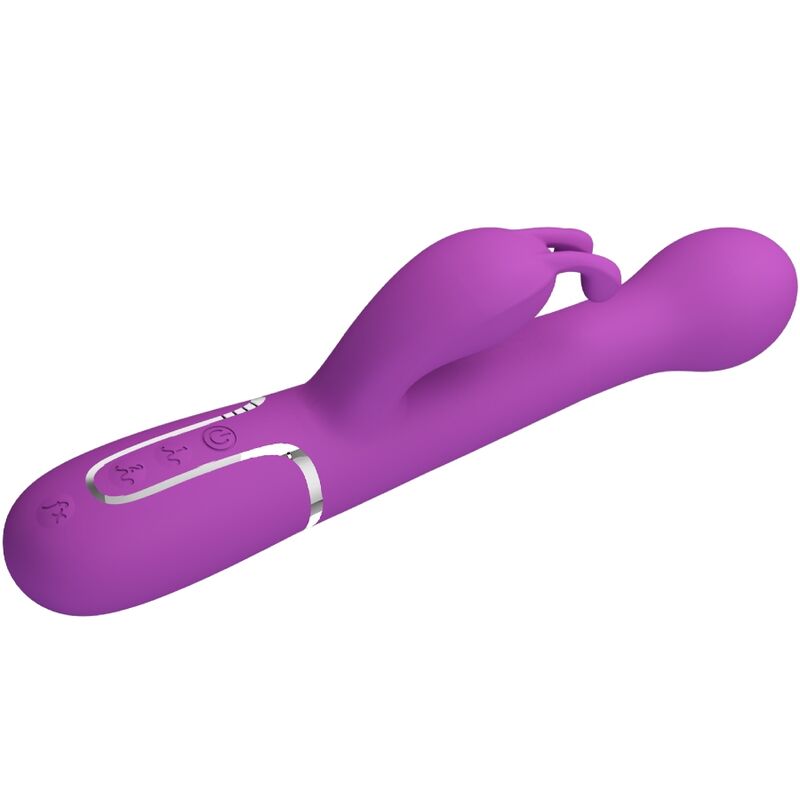 PRETTY LOVE - VIBRATEUR LAPIN MULTIFONCTION 3 EN 1 DEJON VIOLET - 7eme ciel