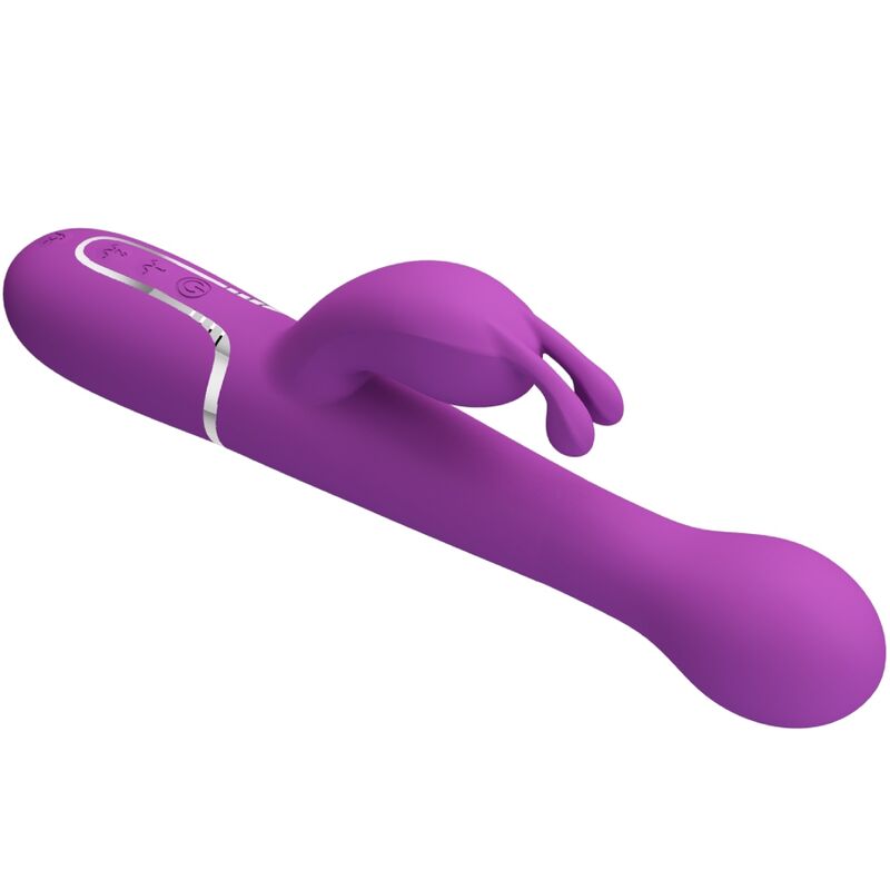 PRETTY LOVE - VIBRATEUR LAPIN MULTIFONCTION 3 EN 1 DEJON VIOLET - 7eme ciel