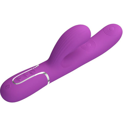 PRETTY LOVE - VIBRATEUR LAPIN MULTIFONCTION 3 EN 1 PERLITA VIOLET - 7eme ciel