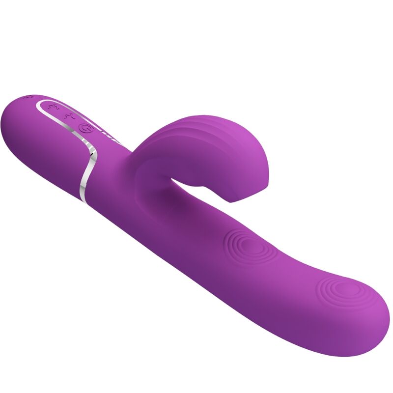 PRETTY LOVE - VIBRATEUR LAPIN MULTIFONCTION 3 EN 1 PERLITA VIOLET - 7eme ciel