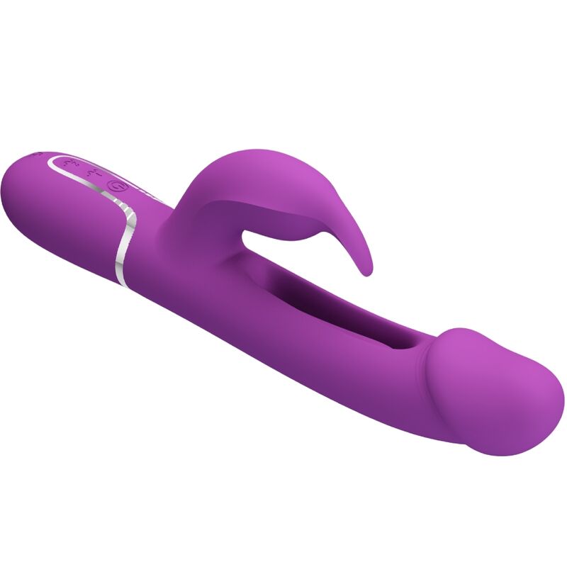 PRETTY LOVE - KAMPAS VIBRATEUR LAPIN MULTIFONCTION 3 EN 1 VIOLET - 7eme ciel