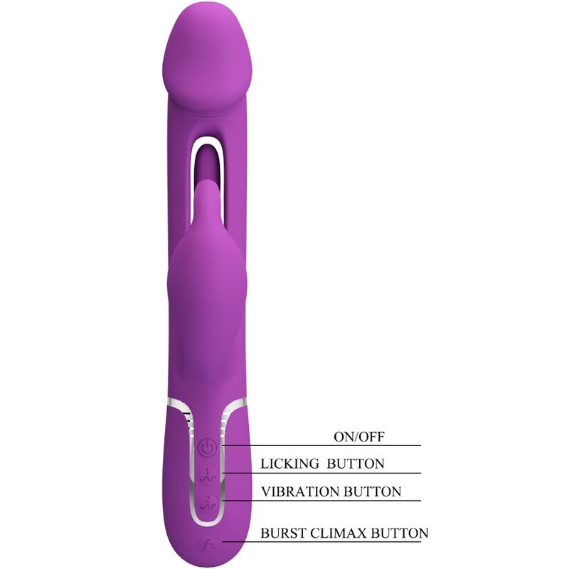 PRETTY LOVE - KAMPAS VIBRATEUR LAPIN MULTIFONCTION 3 EN 1 VIOLET - 7eme ciel