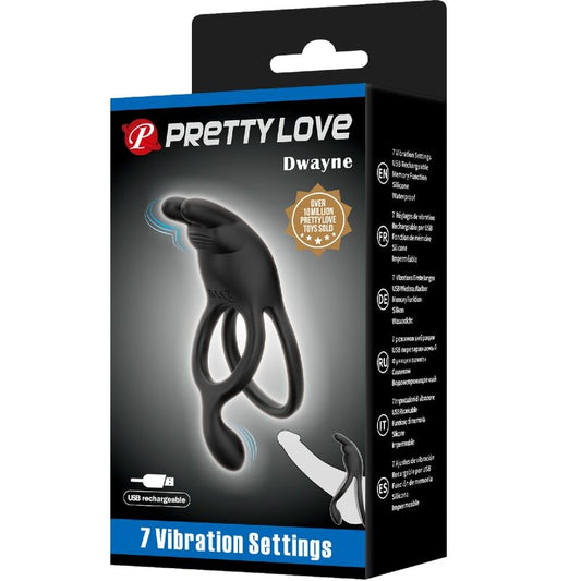 PRETTY LOVE - SETH DOUBLE ANNEAU VIBRANT LAPIN 7 VIBRATIONS NOIR - 7eme ciel