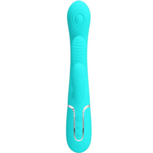 PRETTY LOVE - SHANIA TRIPLE RABBIT VIBRATEUR MULTIFONCTION 3 EN 1 BLEU - 7eme ciel