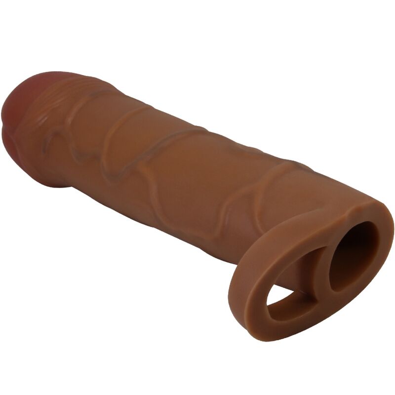 PRETTY LOVE - MANCHON DE PÉNIS POUR OIGNON AVEC EXTENSION DE 2,5 CM MULATTO - 7eme ciel