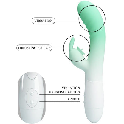 PRETTY LOVE - VIBRATEUR LAPIN CERBERUS 30 VIBRATIONS VERT - 7eme ciel
