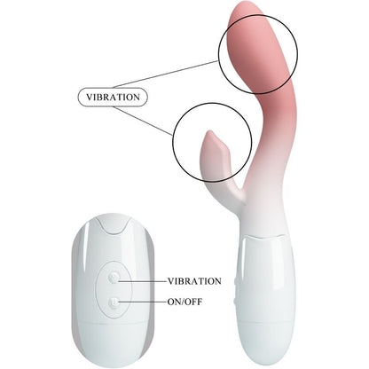PRETTY LOVE - VIBRATEUR POINT G LUMINEUX + STIMULATEUR DE CLITORIS 30 VIBRATIONS ROSE - 7eme ciel