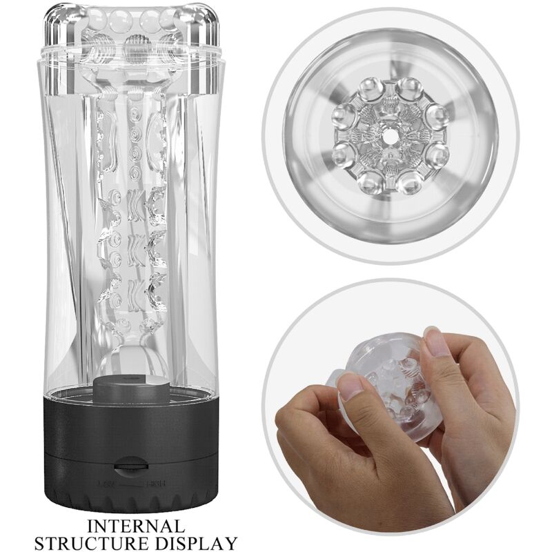 PRETTY LOVE - MASTURBATEUR HOMME TAMARA VIBRATEUR MULTI-VITESSES NOIR