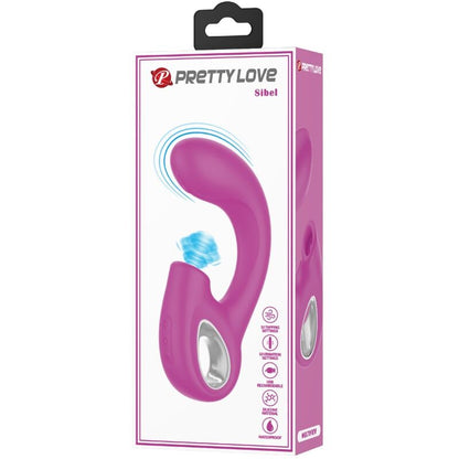 PRETTY LOVE - SIBEL VIBRATEUR POINT G + STIMULATEUR CLITORIS SIBEL 10 VIBRATIONS VIOLET - 7eme ciel