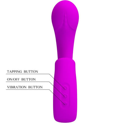 PRETTY LOVE - SIBEL VIBRATEUR POINT G + STIMULATEUR CLITORIS SIBEL 10 VIBRATIONS VIOLET