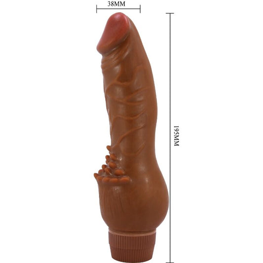 BAILE - VIBRATEUR RÉALISTE BARBARA 19,5 CM MULÂTRE - 7eme ciel