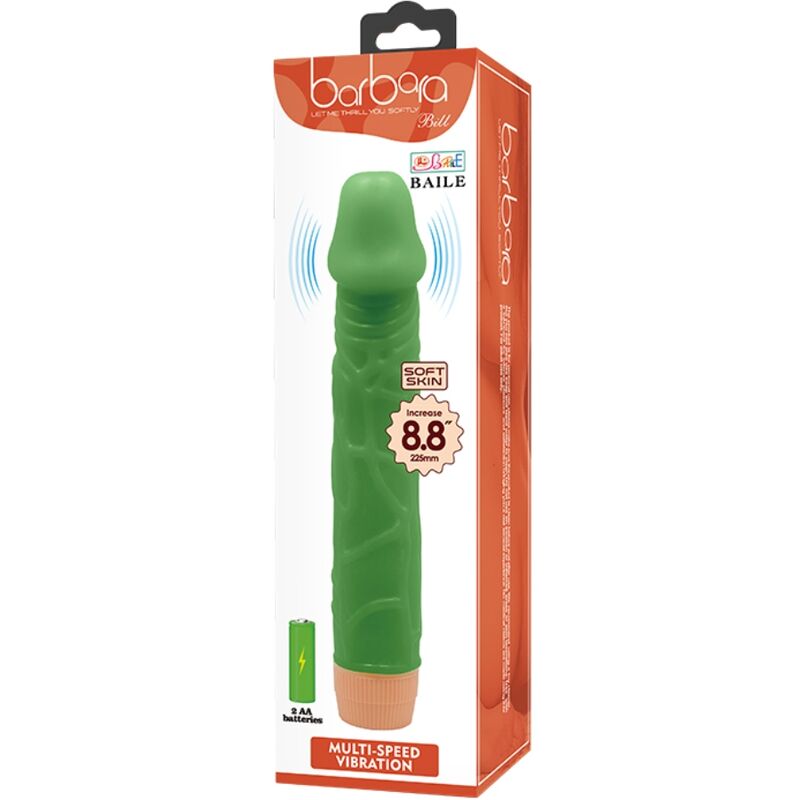 BAILE - VIBRATEUR RÉALISTE BILL 22,5 CM VERT - 7eme ciel