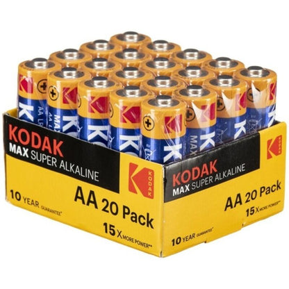 KODAK - PACK DE 20 PILES ALCALINES MAX AA LR6