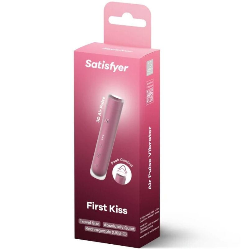 SATISFYER - STIMULATEUR DE CLITORIS FIRST KISS WAVE GARNET - 7eme ciel