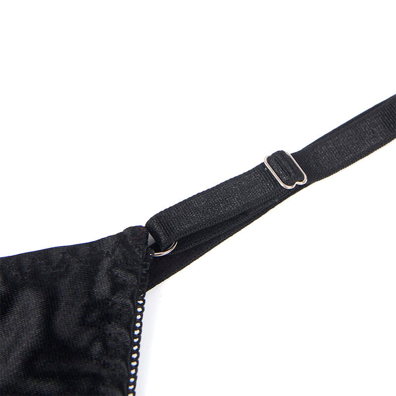 SUBBLIME - 955205 ENSEMBLE SOUTIEN-GORGE AVEC NŒUD NOIR RÉGLABLE L/XL - 7eme ciel