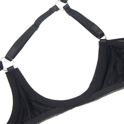 SUBBLIME - 955205 ENSEMBLE SOUTIEN-GORGE AVEC NŒUD NOIR RÉGLABLE L/XL