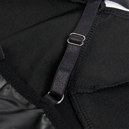 SUBBLIME - 955380 ROBE À BRETELLES EN CUIR NOIR L/XL - 7eme ciel