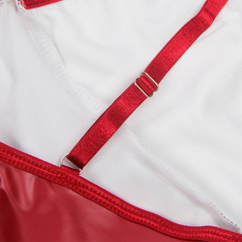 SUBBLIME - 955397 ROBE À BRETELLES EN CUIR BORDEAUX S/M - 7eme ciel