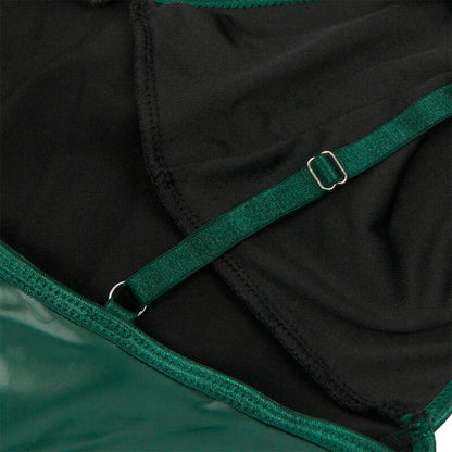 SUBBLIME - 955441 ROBE À BRETELLES EN CUIR VERT L/XL - 7eme ciel