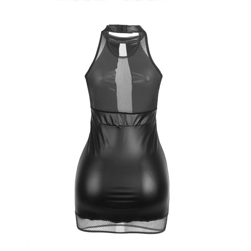 SUBBLIME - 955489 ROBE DOS NU AVEC TRANSPARENCES NOIRE L/XL - 7eme ciel