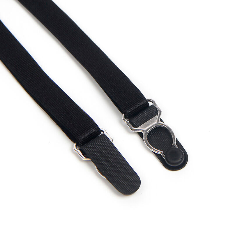 SUBBLIME - 955496 BODY EN DENTELLE AVEC NŒUDS ET JARRETELLES NOIR S/M - 7eme ciel