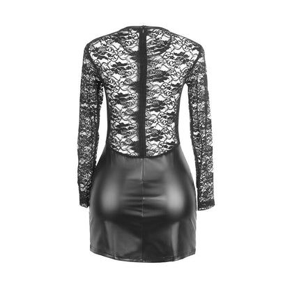 SUBBLIME - 955595 ROBE À MANCHES LONGUES AVEC DENTELLE NOIRE S/M - 7eme ciel