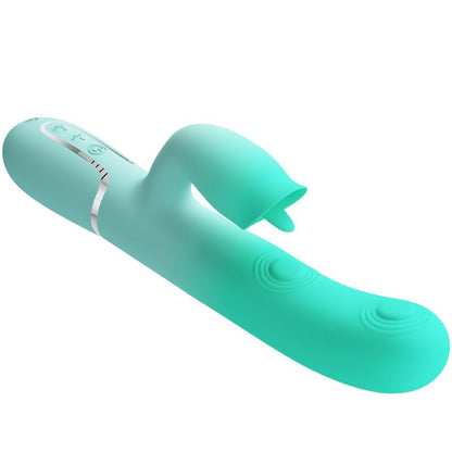 PRETTY LOVE - VIBRATEUR LAPIN MULTIFONCTION GIGI VERT AQUA - 7eme ciel