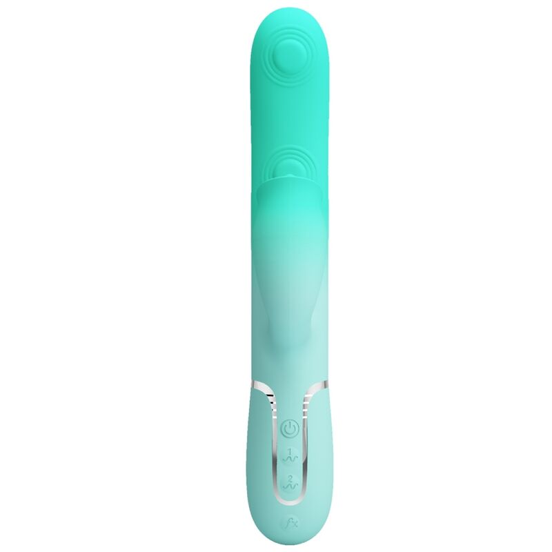 PRETTY LOVE - VIBRATEUR LAPIN MULTIFONCTION GIGI VERT AQUA - 7eme ciel