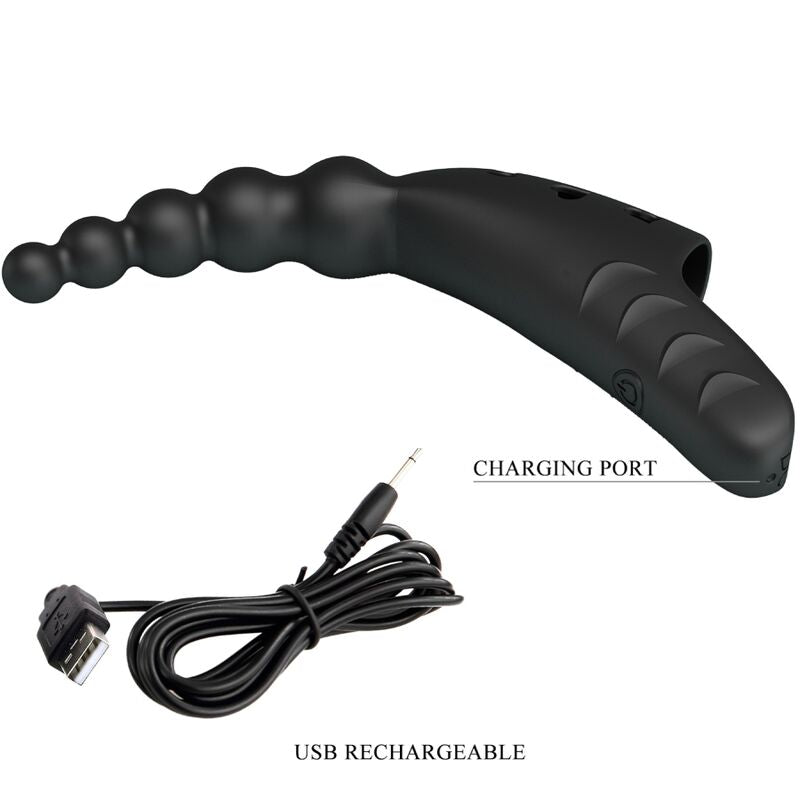PRETTY LOVE - JORDIN FINGER VIBRATOR 10 VIBRATIONS NOIR - 7eme ciel