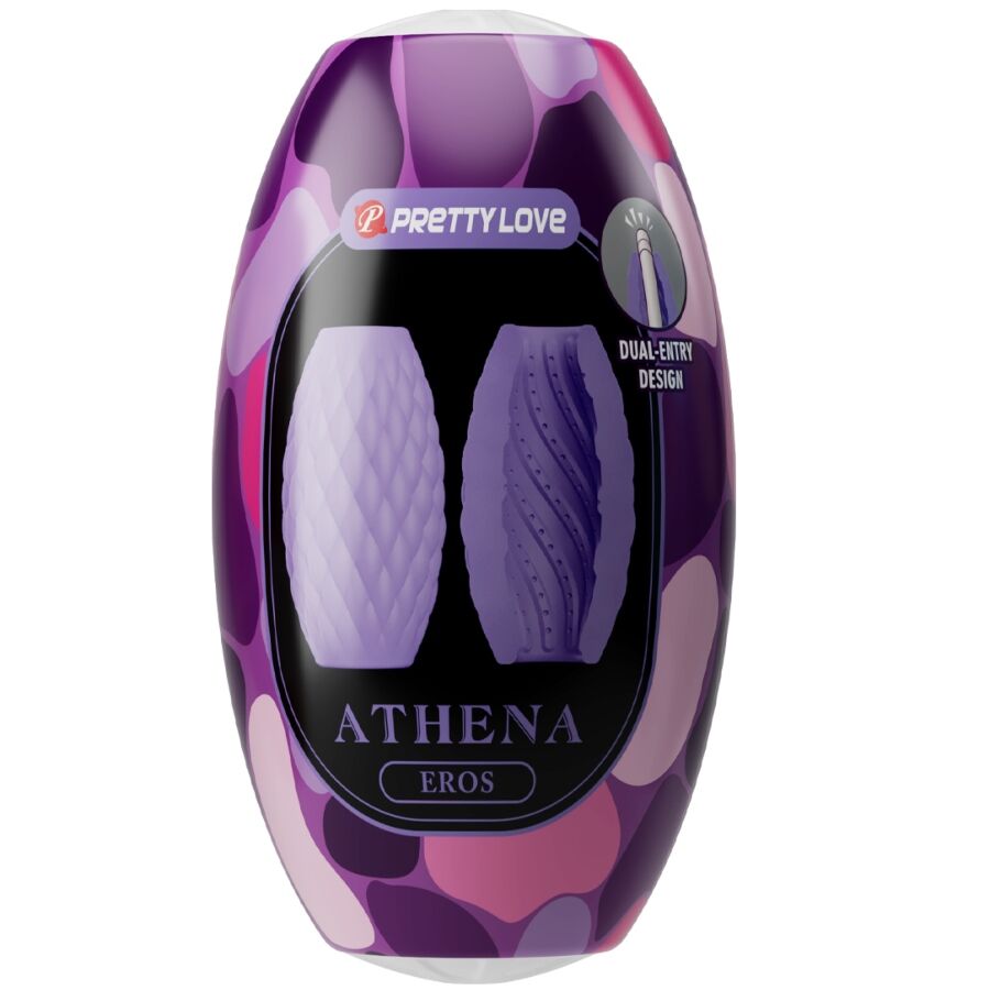 PRETTY LOVE - MASTURBATEUR POUR HOMME EN SILICONE ATHENA EROS VIOLET - 7eme ciel