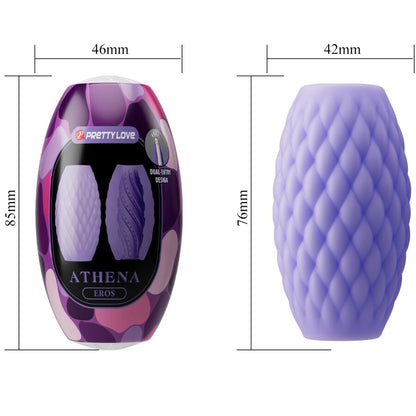 PRETTY LOVE - MASTURBATEUR POUR HOMME EN SILICONE ATHENA EROS VIOLET - 7eme ciel