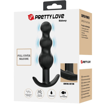PRETTY LOVE - VIBRATEUR ANAL SIDNEY 10 VIBRATIONS NOIR