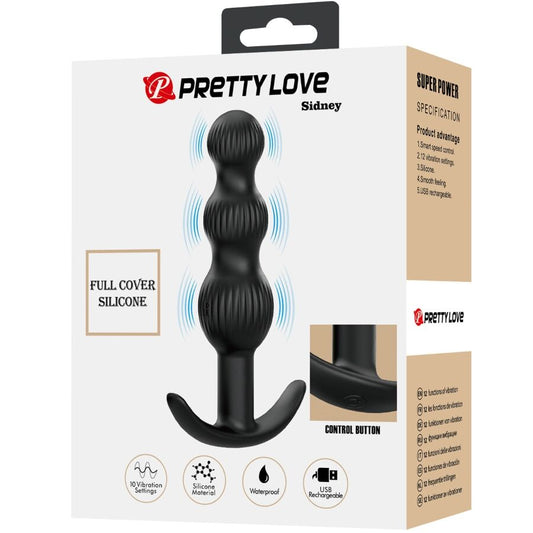 PRETTY LOVE - VIBRATEUR ANAL SIDNEY 10 VIBRATIONS NOIR - 7eme ciel
