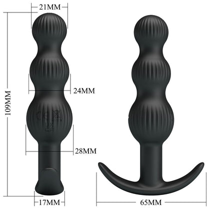 PRETTY LOVE - VIBRATEUR ANAL SIDNEY 10 VIBRATIONS NOIR - 7eme ciel