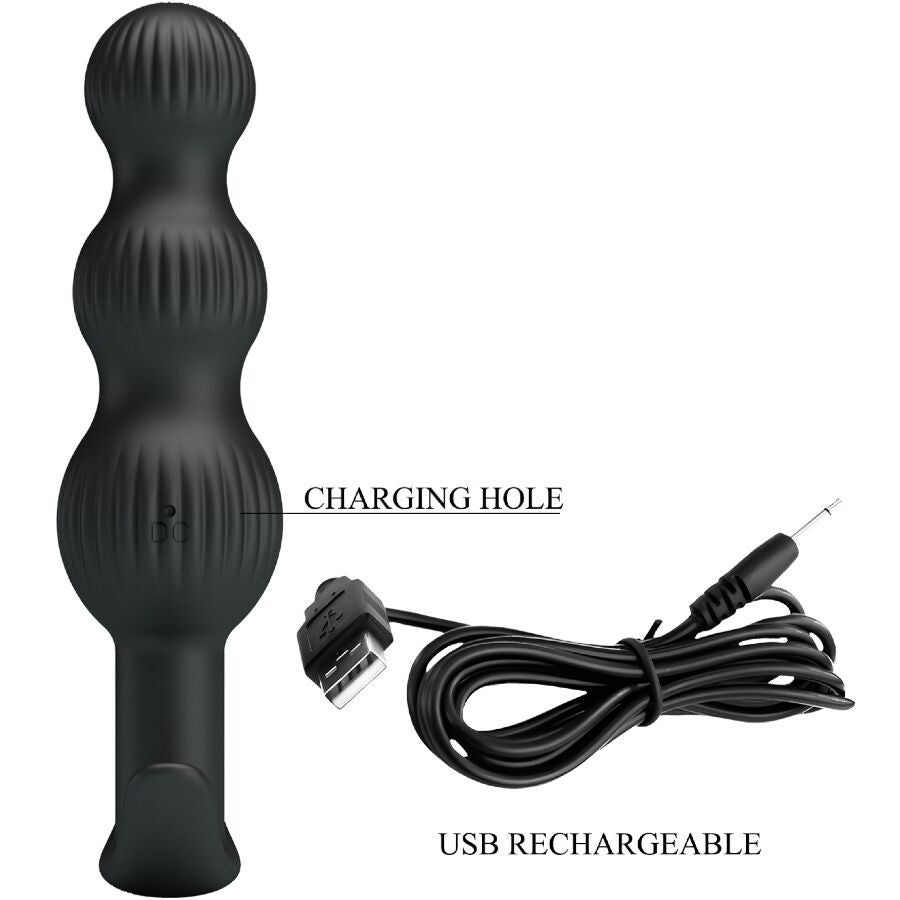 PRETTY LOVE - VIBRATEUR ANAL SIDNEY 10 VIBRATIONS NOIR - 7eme ciel