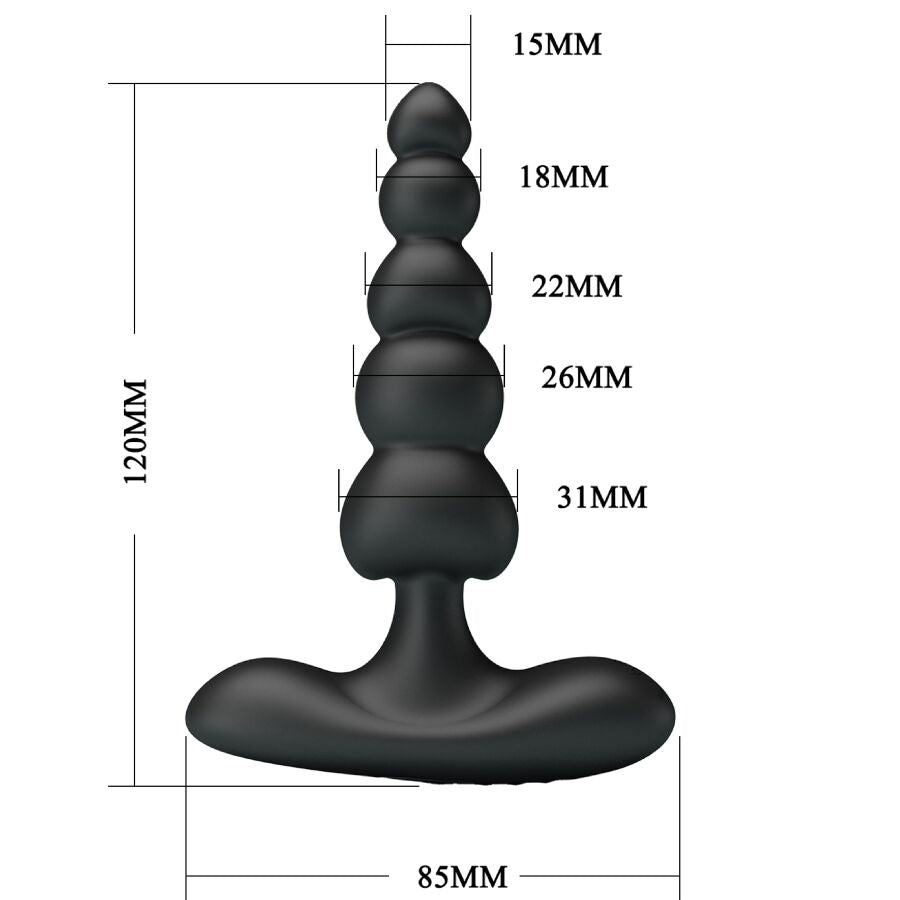 PRETTY LOVE - VIBRATEUR ANAL CORBAN 10 VIBRATIONS NOIR - 7eme ciel