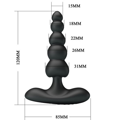 PRETTY LOVE - VIBRATEUR ANAL CORBAN 10 VIBRATIONS NOIR - 7eme ciel