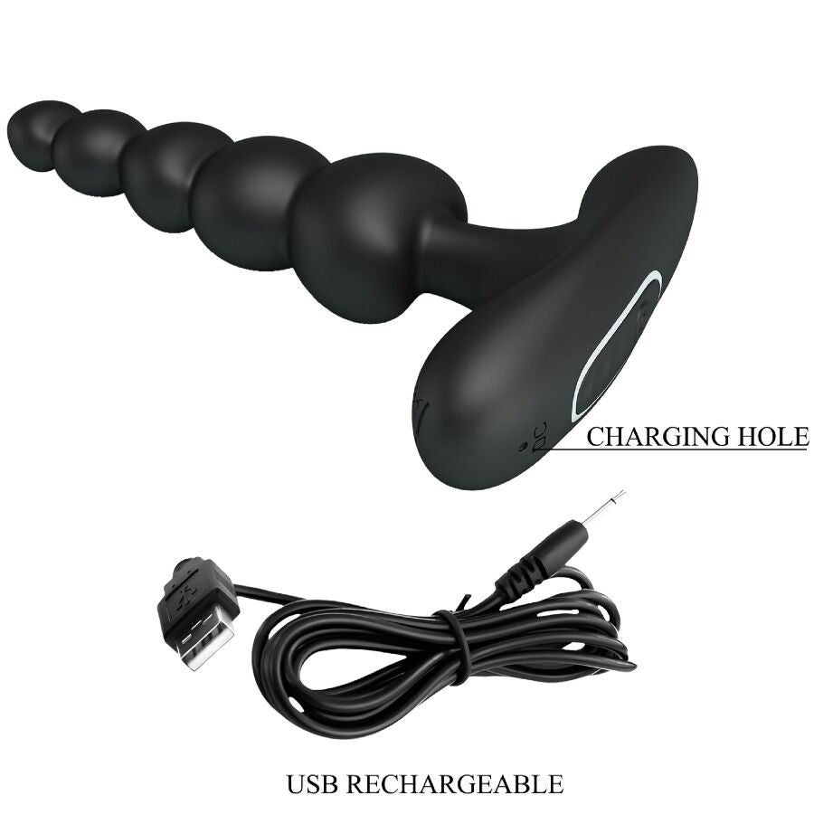 PRETTY LOVE - VIBRATEUR ANAL CORBAN 10 VIBRATIONS NOIR - 7eme ciel