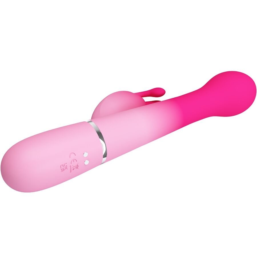PRETTY LOVE - VIBRATEUR LAPIN MULTIFONCTION 3 EN 1 DEJON ROSE - 7eme ciel