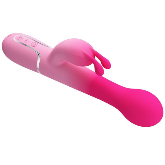 PRETTY LOVE - VIBRATEUR LAPIN MULTIFONCTION 3 EN 1 DEJON ROSE